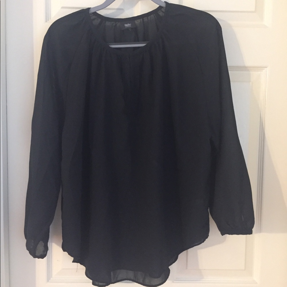 Black sheer blouse